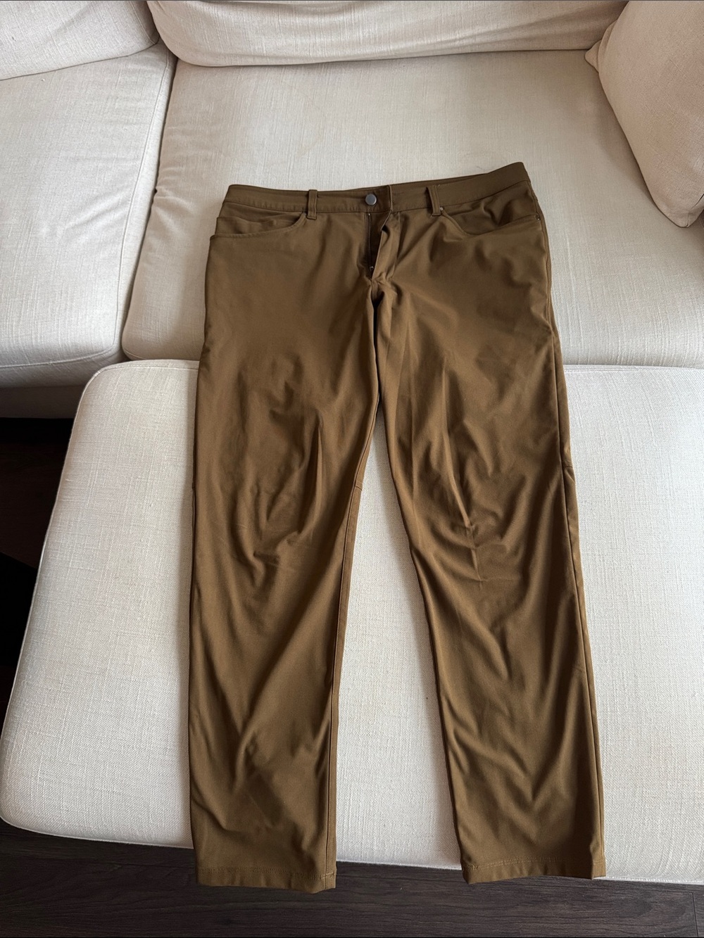 Men's brown Lululemon ABC pants